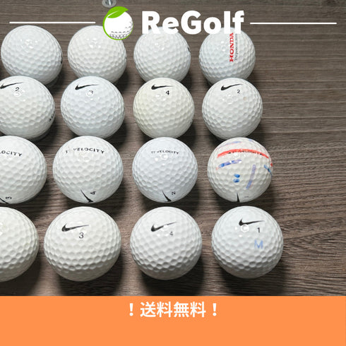 【中古】 【送料無料】 ロストボール NIKE Golf ナイキ TI ベロシティ ホワイト 年式混合 20球 ACランク リゴルフ